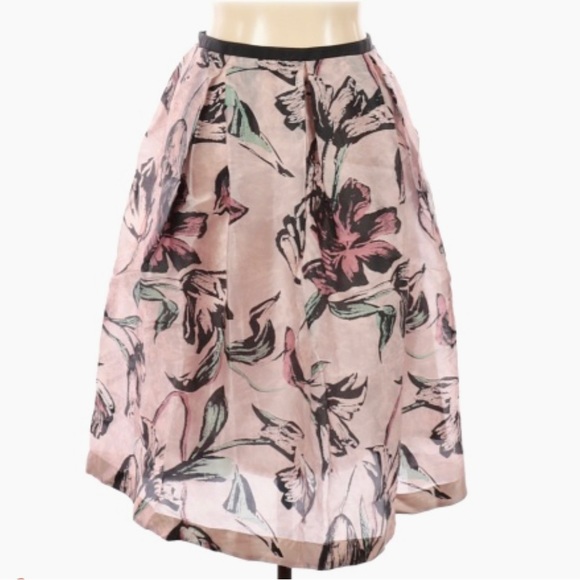 High waisted pink floral skirt - Picture 1 of 7